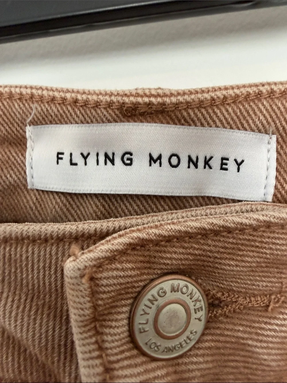 Flying Monkey Carmel High Rise Slim Wide Leg Jeans 28